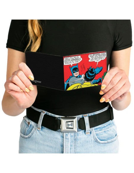 Billetera Bifold de Cuero Vegano Buckle-Down Batman 10.16x8.89cm