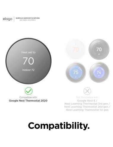 Cubierta de Placa de Pared elago Plus 2 para Termostato Nest 2020