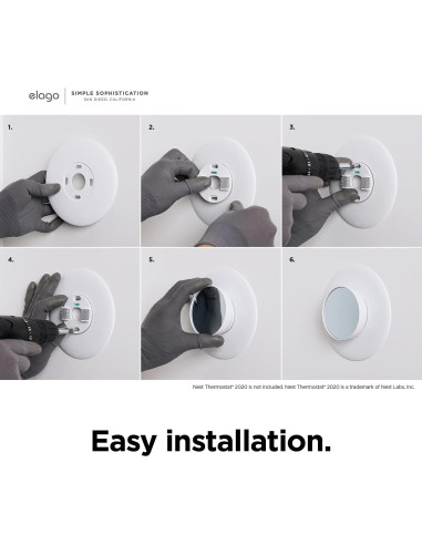 Cubierta de Placa de Pared elago Plus 2 para Termostato Nest 2020