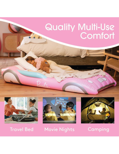 Cama de Aire Individual FUNBOY Barbie con Colchón Aterciopelado