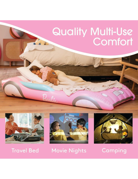 Cama de Aire Individual FUNBOY Barbie con Colchón Aterciopelado