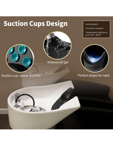 Cojín de Cuello AISEELY para Lavabo de Champú - Silicona Suave