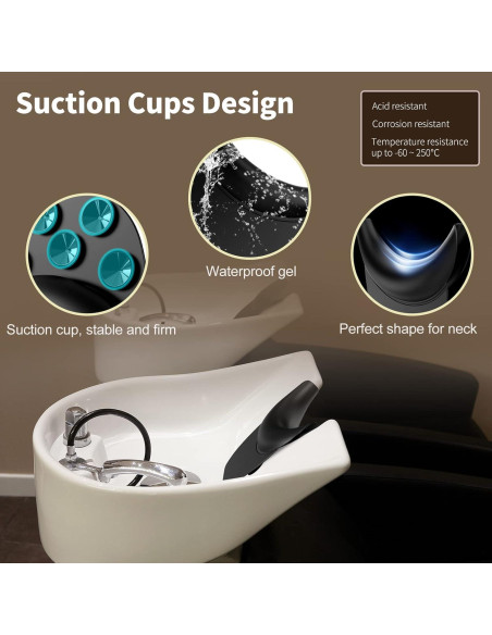 Cojín de Cuello AISEELY para Lavabo de Champú - Silicona Suave