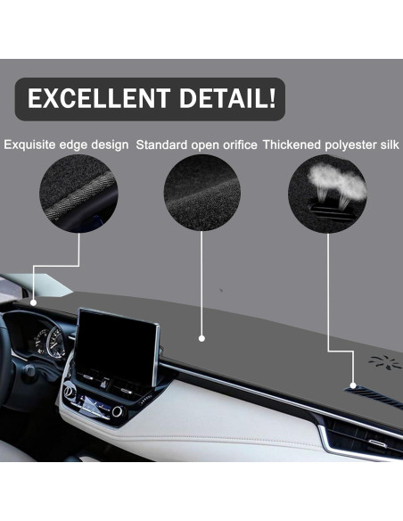 Cubierta de Tablero SENSHINE para Toyota Corolla 2019-2025 Gris