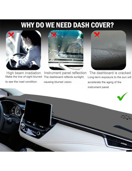 Cubierta de Tablero SENSHINE para Toyota Corolla 2019-2025 Gris