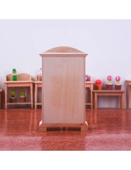 Mini Gabinete de Madera Milisten 1:12 para Casa de Muñecas