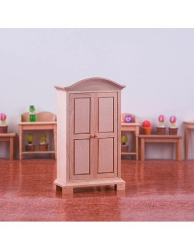 Mini Gabinete de Madera Milisten 1:12 para Casa de Muñecas