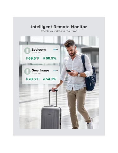 GoveeLife Termómetro e Higrómetro WiFi 3 Sensores 230g