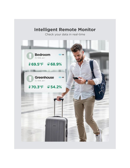 GoveeLife Termómetro e Higrómetro WiFi 3 Sensores 230g