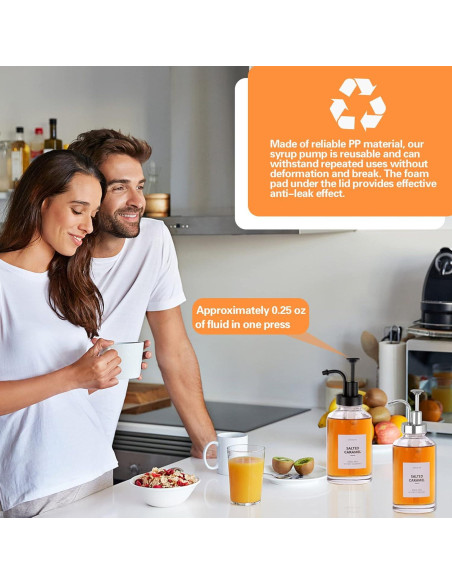 Dispensador de jarabe de café BangBoom 4 piezas negro y plata