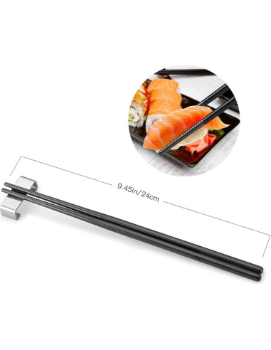 Palillos de Acero Inoxidable SHARECOOK 24 cm Reutilizables 5 Pares