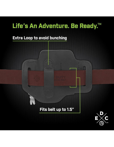 Funda de Multiherramienta 1791 EDC de Cuero Negro para Cinturón