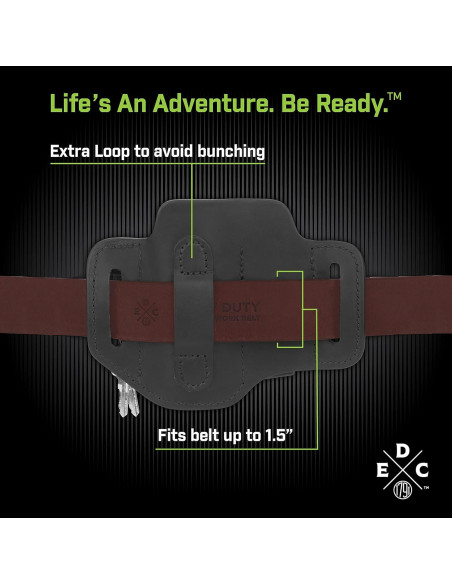 Funda de Multiherramienta 1791 EDC de Cuero Negro para Cinturón