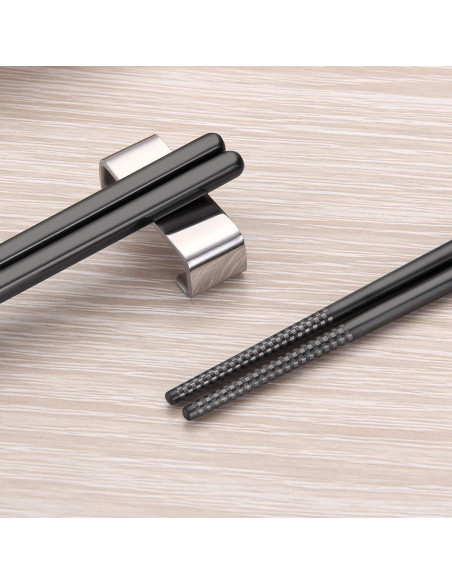 Palillos de Acero Inoxidable SHARECOOK 24 cm Reutilizables 5 Pares