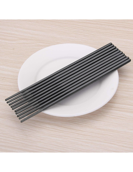 Palillos de Acero Inoxidable SHARECOOK 24 cm Reutilizables 5 Pares