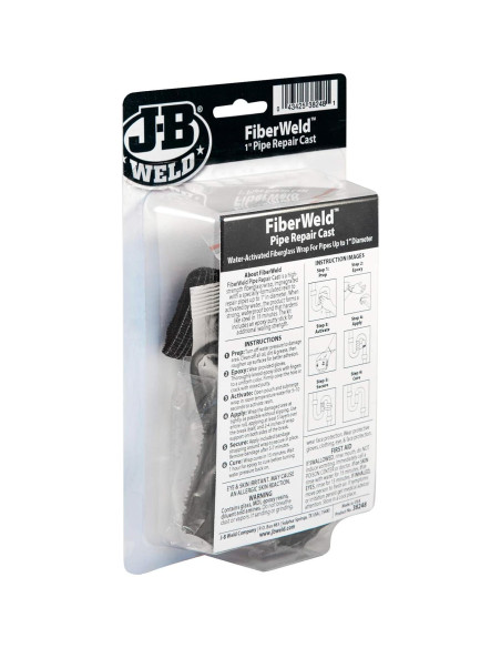 FiberWeld Reparación de Tuberías J-B Weld 5.08x121.92 cm Blanco