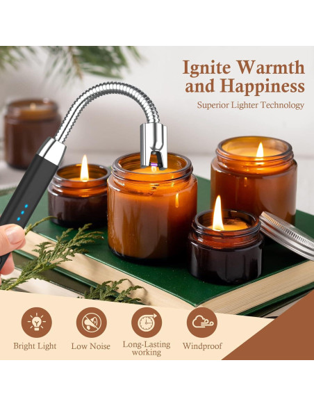 Encendedor Eléctrico CAREVER con Luz LED y Cuello Flexible