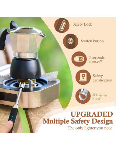 Encendedor Eléctrico CAREVER con Luz LED y Cuello Flexible