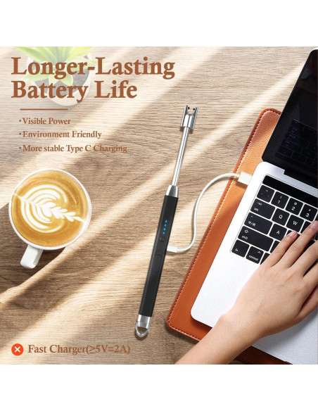 Encendedor Eléctrico CAREVER con Luz LED y Cuello Flexible