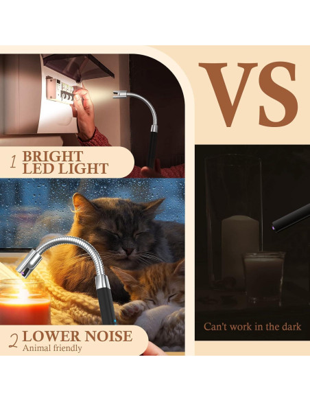 Encendedor Eléctrico CAREVER con Luz LED y Cuello Flexible