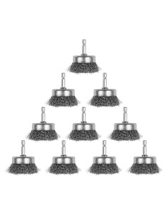 Rocaris 10 Cepillos de Copa de Alambre 2" Punta Hexagonal 1/4"