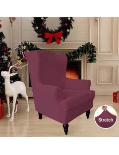 Funda de Sofá Easy-Going Rosa Ceniza para Sillón con Alas 2