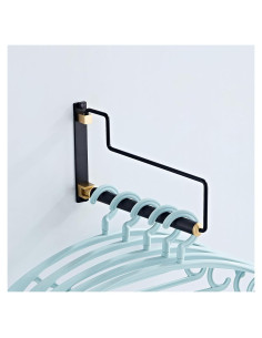 Perchero Plegable Hiendure de Acero Inoxidable Negro 30 cm