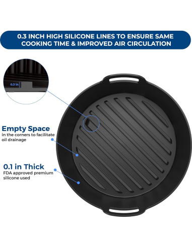 Forro de Silicona Ninja 4Qt AF101 - Libre de BPA, 21.1cm