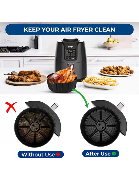 Forro de Silicona Ninja 4Qt AF101 - Libre de BPA, 21.1cm