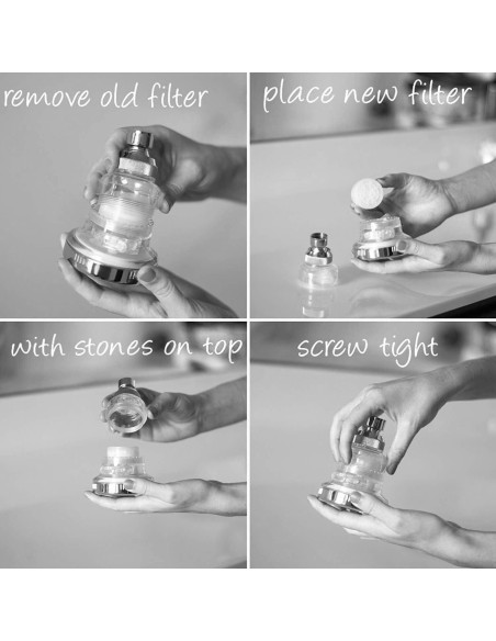 Juego de 2 cartuchos de filtro PureAction para ducha SH388 SH888