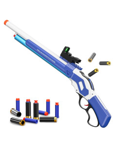Escopeta de Juguete WNXQGZ Azul con Balas de Foam 68.5 cm