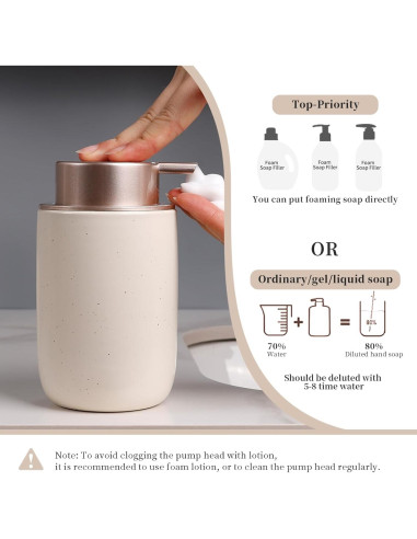 Conjunto de Accesorios de Baño BosilunLife 4 Piezas Cerámica Albaricoque