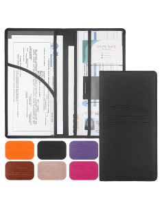 Portatarjetas de Registro y Seguro LumiMokki Negro con Cierre Magnético