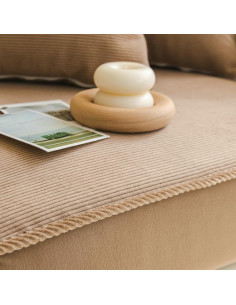 Funda de Sofá Elástica BSTMAI Marrón 61x61cm Protector Cojín 2