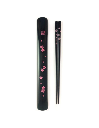 Palillos Portátiles de Bambú JapanBargain 3643 con Estuche