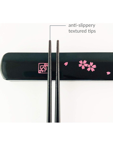 Palillos Portátiles de Bambú JapanBargain 3643 con Estuche