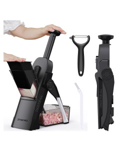 Mandolina 5 en 1 ZTQCSQ Negra - Picadora de Verduras Ajustable