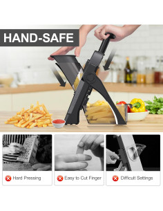 Mandolina 5 en 1 ZTQCSQ Negra - Picadora de Verduras Ajustable 2