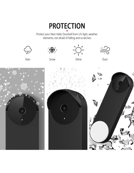 Funda de Silicona para Timbre Google Nest Hello 2021 - Negro