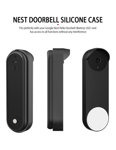Funda de Silicona para Timbre Google Nest Hello 2021 - Negro