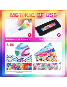 Etiquetas Sensoriales Eersida 50 Piezas Alivio de Ansiedad 2