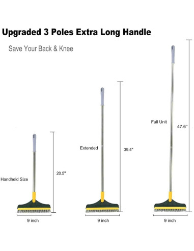 Cepillo de limpieza 2 en 1 CraftinAround con mango 120 cm