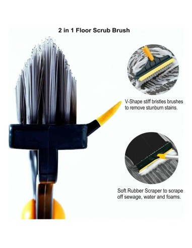 Cepillo de limpieza 2 en 1 CraftinAround con mango 120 cm