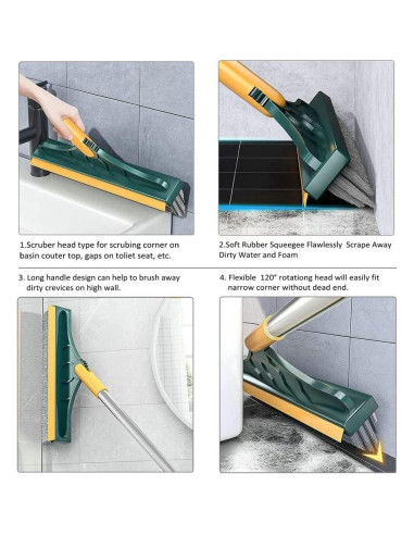 Cepillo de limpieza 2 en 1 CraftinAround con mango 120 cm