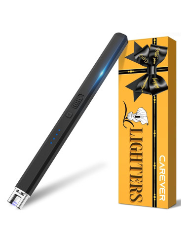 Encendedor Eléctrico Recargable CAREVER para Velas - Negro