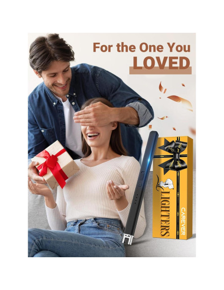 Encendedor Eléctrico Recargable CAREVER para Velas - Negro