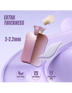 Bolsa de Agua Caliente FORICOM 2L Rosa para Calambres Menstruales 2