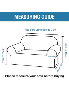 Funda de Sofá Loveseat H.VERSAILTEX Caramelo Rayas 1 Pieza 2