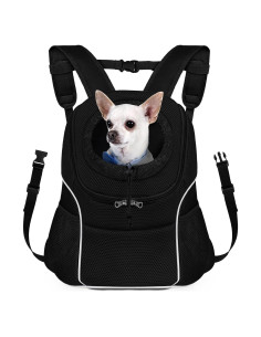 Mochila Porta Perro WOYYHO Negra para Mascotas Pequeñas 0.9-2kg