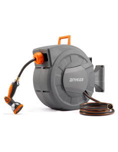 Carrete de Manguera de Jardín DNYKER 20m 1/2" Retráctil Pared